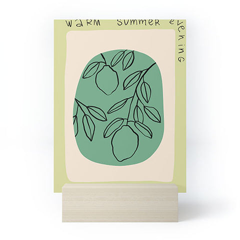 sandrapoliakov WARM SUMMER EVENING LEMON Mini Art Print