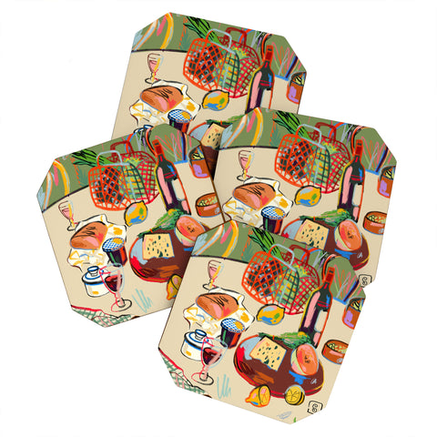 sandrapoliakov WINE BREAK Coaster Set