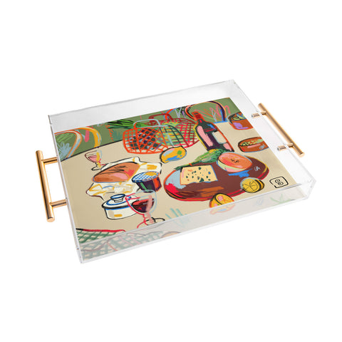 sandrapoliakov WINE BREAK Acrylic Tray