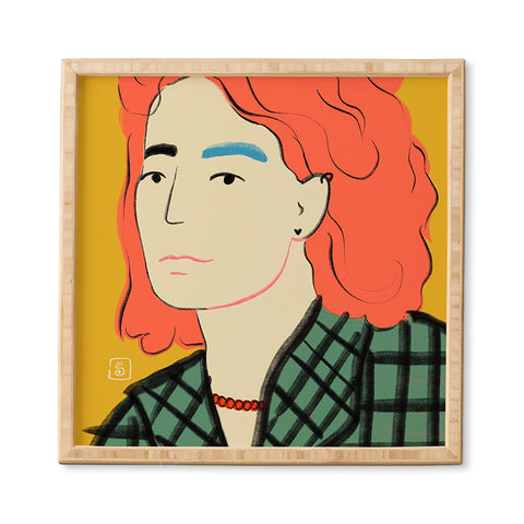 sandrapoliakov WOOL COAT GIRL Framed Wall Art