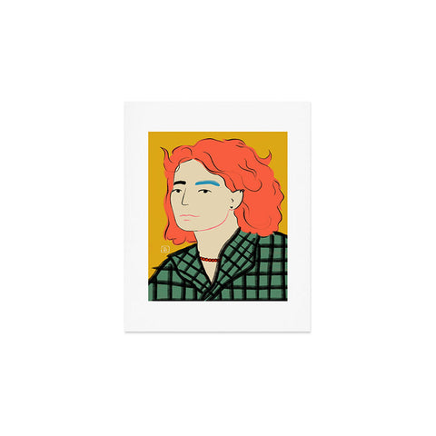sandrapoliakov WOOL COAT GIRL Art Print
