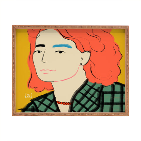 sandrapoliakov WOOL COAT GIRL Rectangular Tray