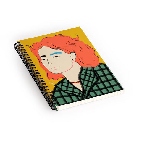 sandrapoliakov WOOL COAT GIRL Spiral Notebook