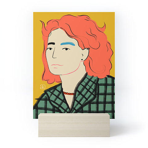 sandrapoliakov WOOL COAT GIRL Mini Art Print