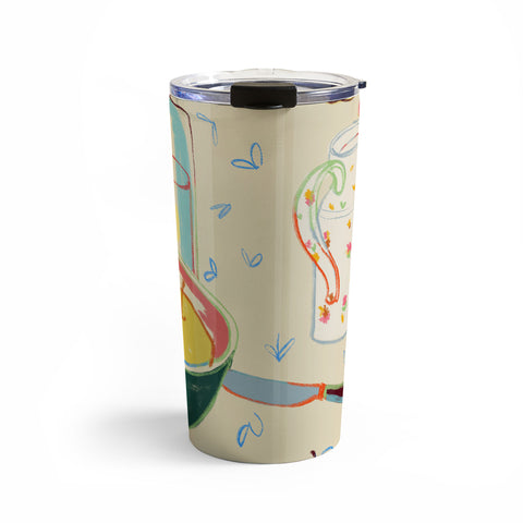 sandrapoliakov YELLOW APPLES I Travel Mug