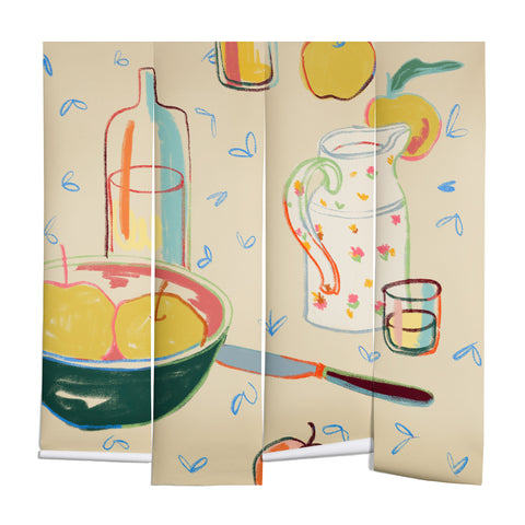 sandrapoliakov YELLOW APPLES I Wall Mural