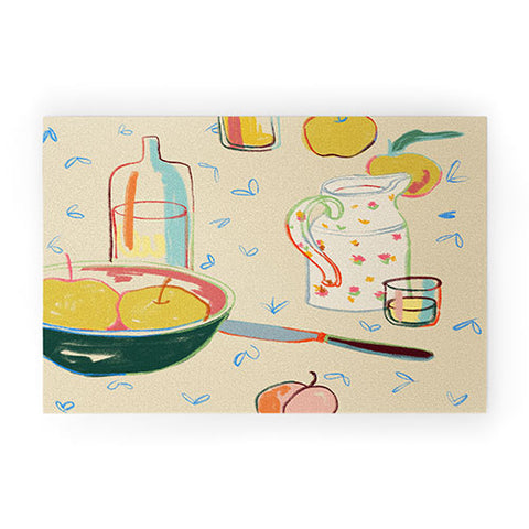 sandrapoliakov YELLOW APPLES I Welcome Mat