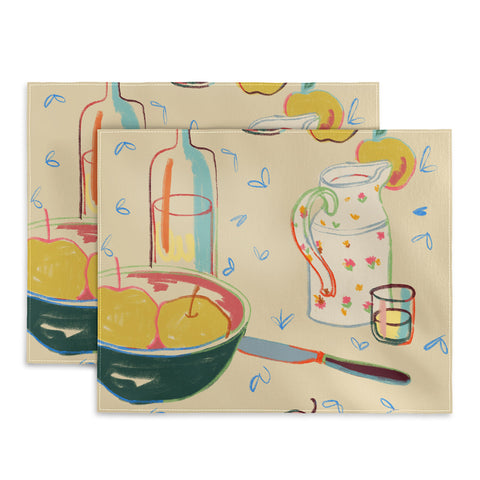 sandrapoliakov YELLOW APPLES I Placemat