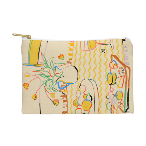 sandrapoliakov YELLOW TULIPS WINE AND CHEESE Pouch