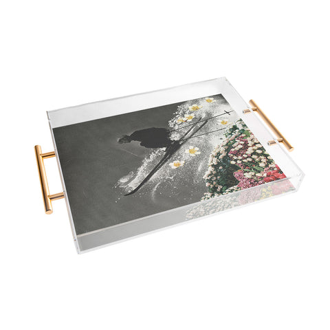 Sarah Eisenlohr Spring Skiing Acrylic Tray