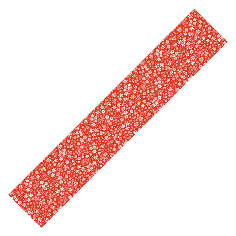 Schatzi Brown Agatha Floral Apple Red Table Runner