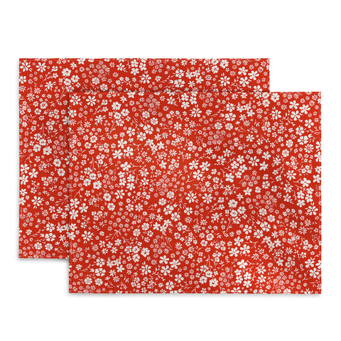 Schatzi Brown Agatha Floral Apple Red Placemat