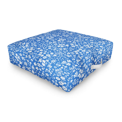 Schatzi Brown Agatha Floral Bluebell Outdoor Floor Cushion