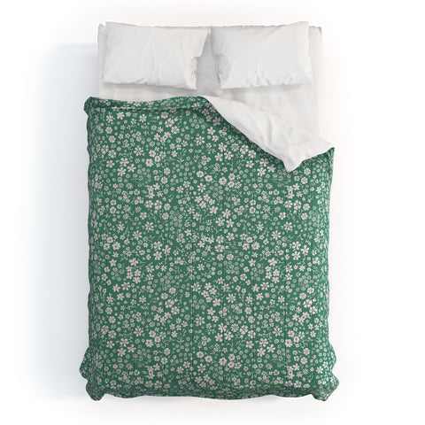 Schatzi Brown Agatha Floral Green Comforter