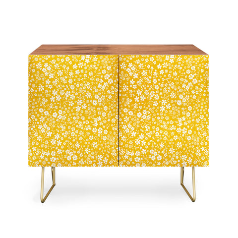 Schatzi Brown Agatha Floral Yellow Credenza
