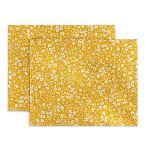 Schatzi Brown Agatha Floral Yellow Placemat