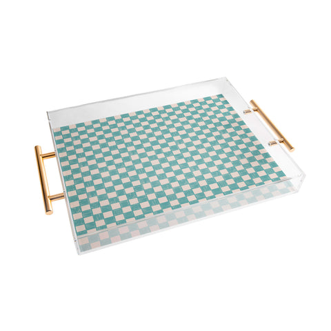 Schatzi Brown Alice Check Mint Acrylic Tray