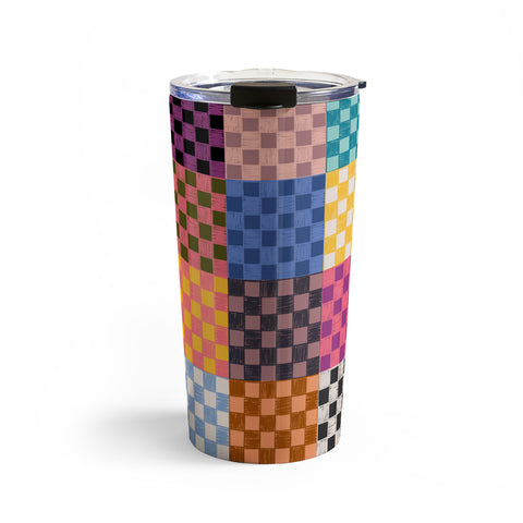 Schatzi Brown Alice Check Multi Travel Mug