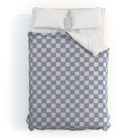 Schatzi Brown Alice Check Powder Duvet Cover