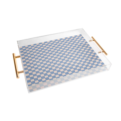 Schatzi Brown Alice Check Powder Acrylic Tray