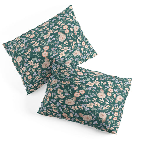 Schatzi Brown Audrey Floral Green Pillow Shams