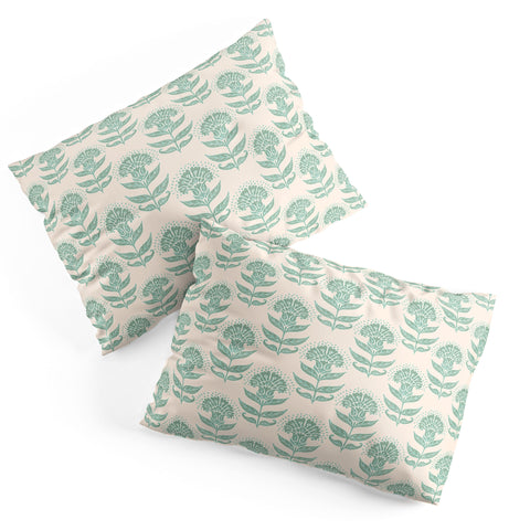 Schatzi Brown Aurelia Floral Mint Pillow Shams