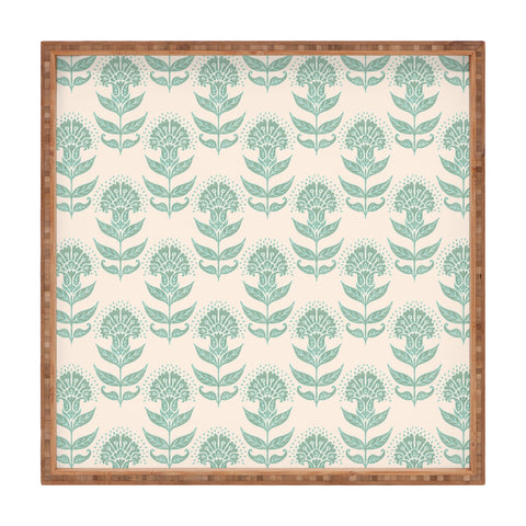 Schatzi Brown Aurelia Floral Mint Square Tray
