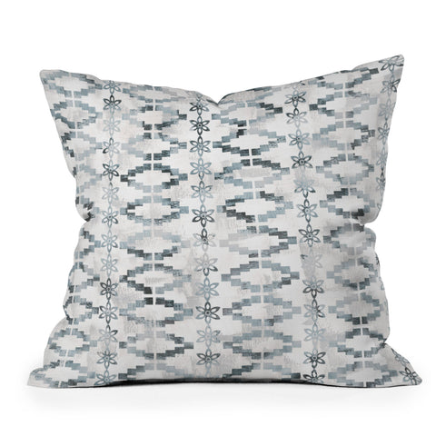 Schatzi Brown Aviana Stripe White Outdoor Throw Pillow