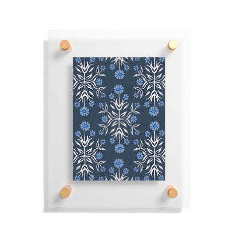 Schatzi Brown Belinna Floral Blue Floating Acrylic Print