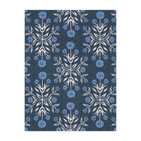 Schatzi Brown Belinna Floral Blue Puzzle
