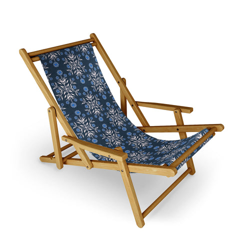 Schatzi Brown Belinna Floral Blue Sling Chair