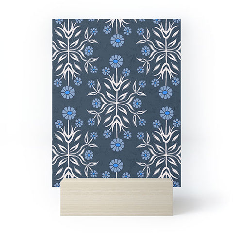 Schatzi Brown Belinna Floral Blue Mini Art Print