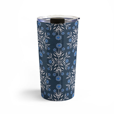 Schatzi Brown Belinna Floral Blue Travel Mug
