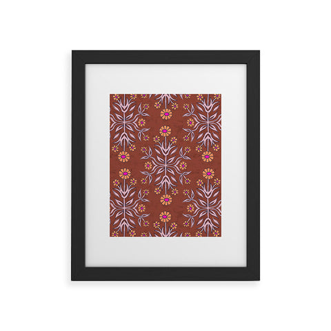 Schatzi Brown Belinna Floral Bronze Framed Art Print