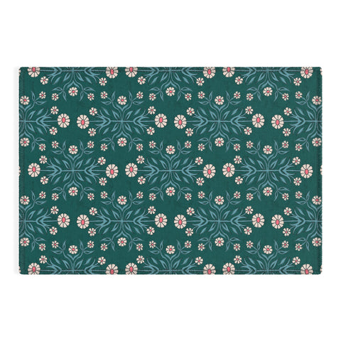 Schatzi Brown Belinna Floral Green Outdoor Rug