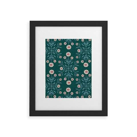 Schatzi Brown Belinna Floral Green Framed Art Print