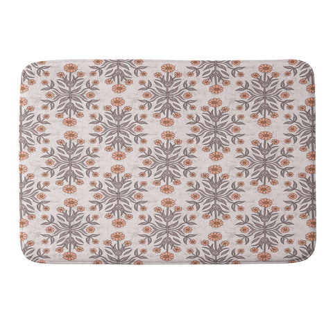 Schatzi Brown Belinna Floral Latte Memory Foam Bath Mat