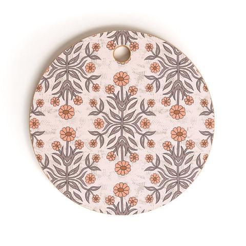 Schatzi Brown Belinna Floral Latte Cutting Board Round