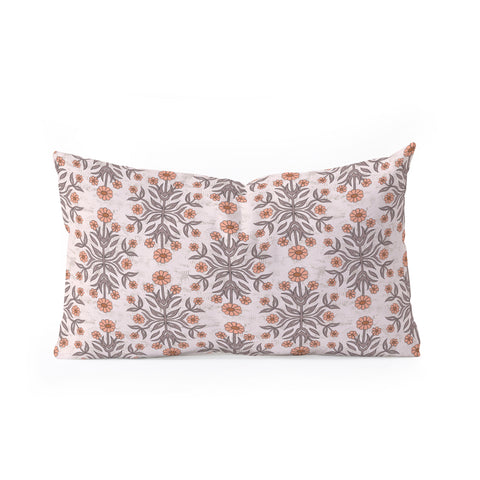 Schatzi Brown Belinna Floral Latte Oblong Throw Pillow