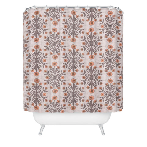 Schatzi Brown Belinna Floral Latte Shower Curtain
