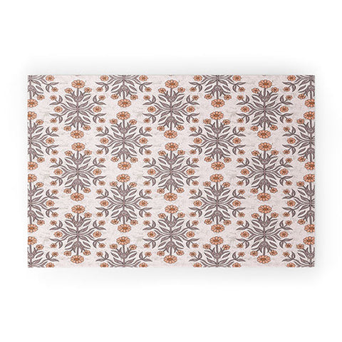 Schatzi Brown Belinna Floral Latte Welcome Mat