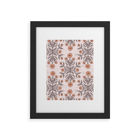 Schatzi Brown Belinna Floral Latte Framed Art Print