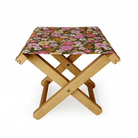 Schatzi Brown Betty Floral Avocado Folding Stool