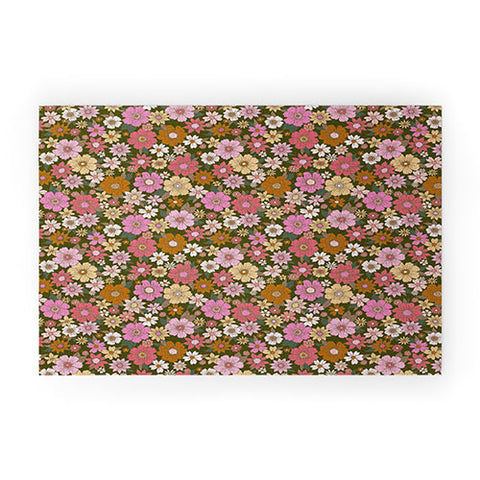 Schatzi Brown Betty Floral Avocado Welcome Mat
