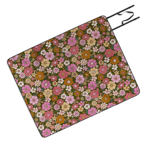 Schatzi Brown Betty Floral Avocado Picnic Blanket