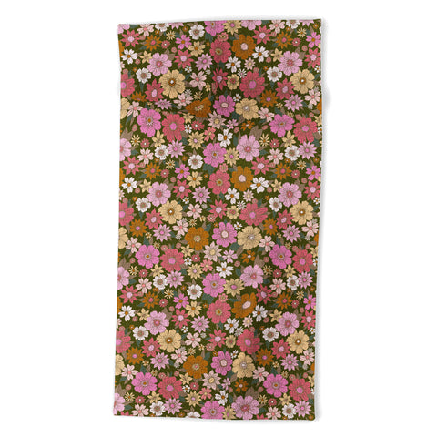 Schatzi Brown Betty Floral Avocado Beach Towel