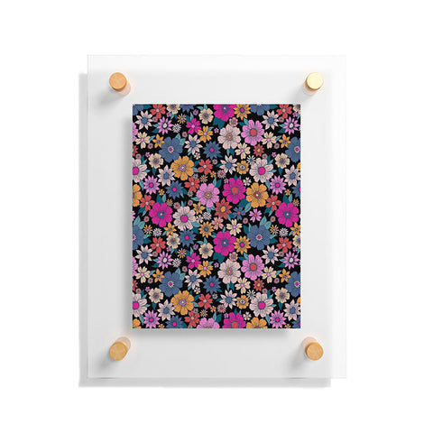 Schatzi Brown Betty Floral Black Floating Acrylic Print
