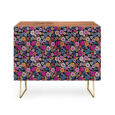 Schatzi Brown Betty Floral Black Credenza