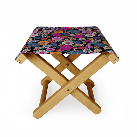 Schatzi Brown Betty Floral Black Folding Stool