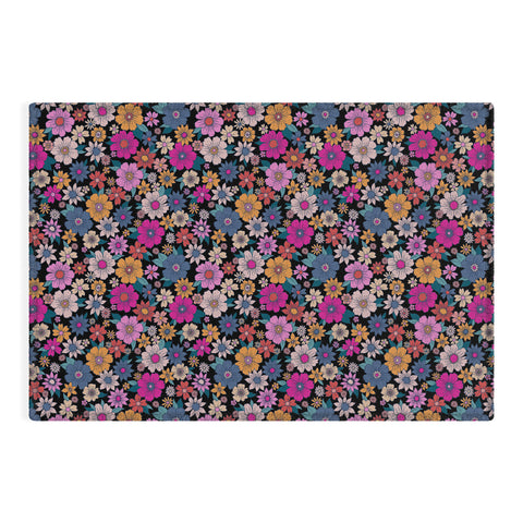 Schatzi Brown Betty Floral Black Outdoor Rug